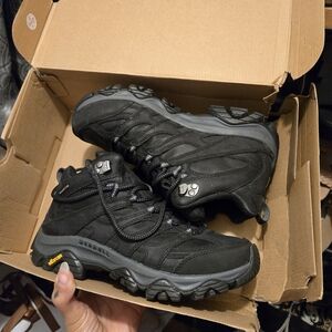 Merrell Men's Black Moab Prime 3 Mid Wide Fit